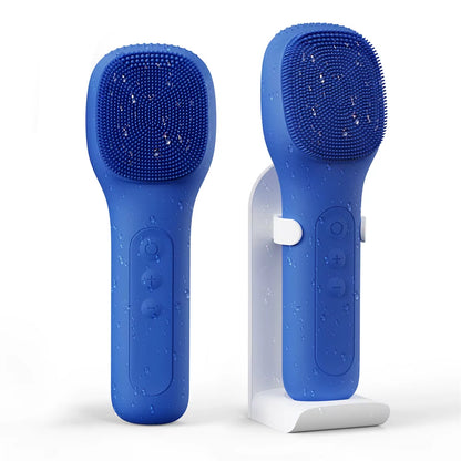 SolarMuse Sonic Facial Cleansing-BrushWaterproof Electric Silicone Face Scrubber with 8 Adjustable Speeds, Wireless Charging, and Massage Function for Deep Pore Cleansing and Exfoliation