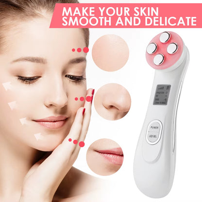 5 Colors RF Radio Frequency Facial LED Photon Beauty Device Face Wrinkle Removal Lifting Tighten Skin Care Machine