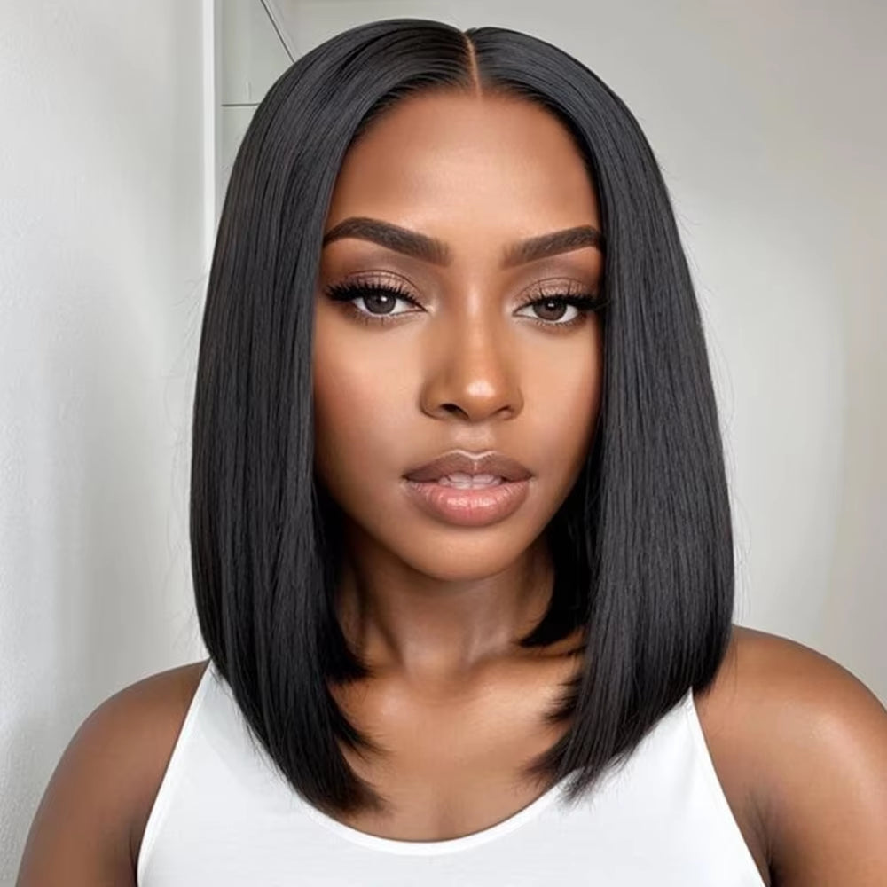 Bob Wig Human Hair 13X4 Frontal Lace Wigs for Black Women HD Bob Lace Front Wigs Human Hair Glueless Wigs Pre Plucked Wig