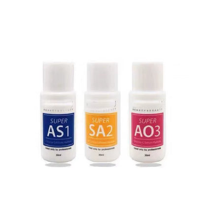 3Pcs*30Ml Concentrated Aqua Peeling Solution AS1 SA2 AO3 Serum for Dermabrasion Beauty Machine Deep Cleansing Face Care