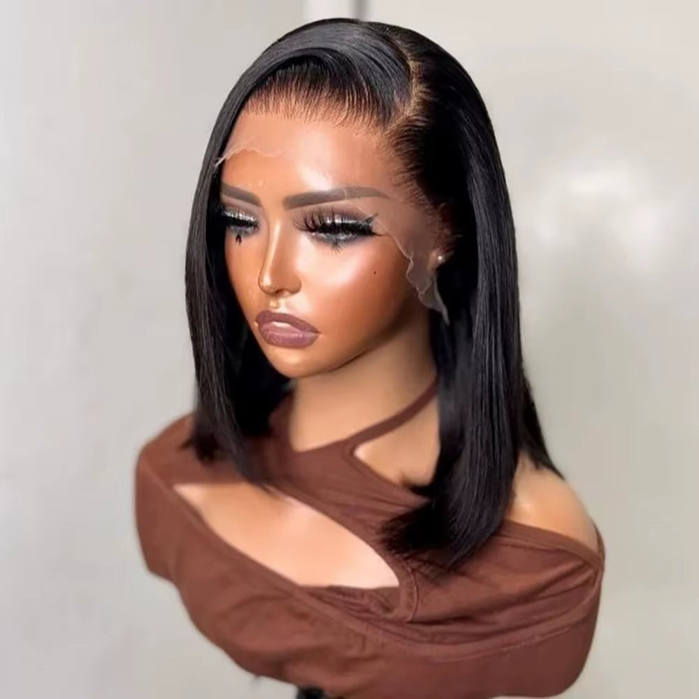 Bob Wig Human Hair 13X4 Frontal Lace Wigs for Black Women HD Bob Lace Front Wigs Human Hair Glueless Wigs Pre Plucked Wig